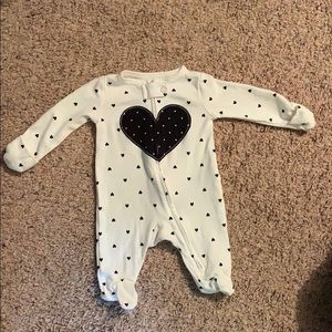 Carters girl heart print newborn onesie